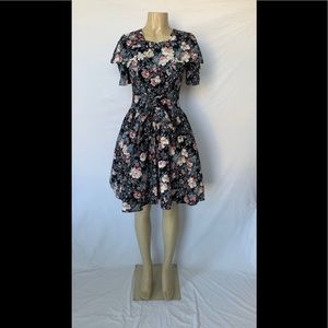VTG Jodi Michaels Sz 5 Floral Print Prairie Dress